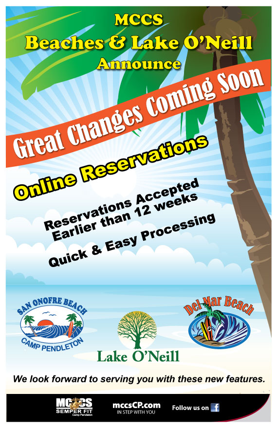 Beaches and lake - online reservations poster