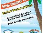 Beaches and lake - online reservations poster